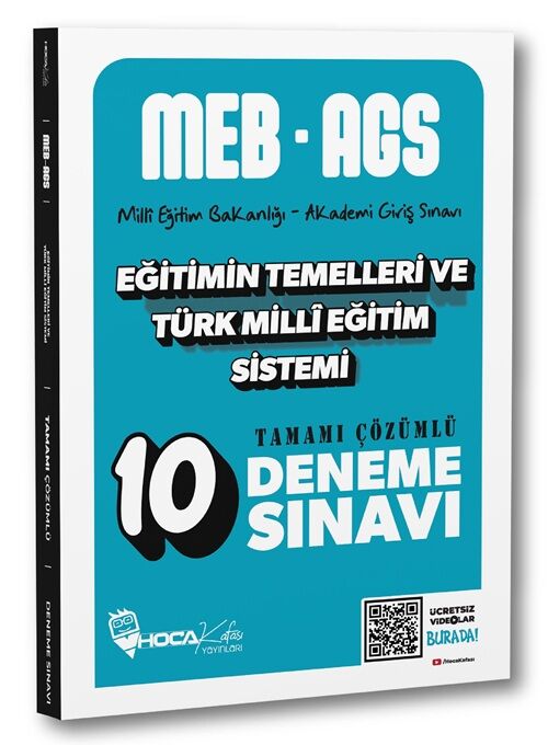 Hoca Kafası 2025 MEB-AGS Eğitimin Temelleri ve Türk Milli Eğitim Sistemi 10 Deneme Çözümlü Hoca Kafası Yayınları