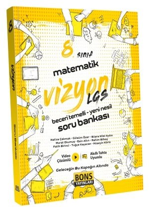 Bons 8. Sınıf LGS Matematik Vizyon Soru Bankası Bons Yayınları