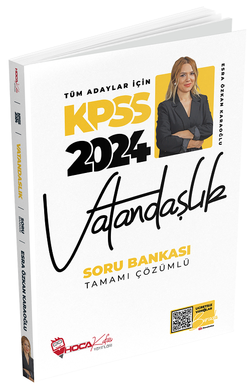 SÜPER FİYAT - Hoca Kafası 2024 KPSS Vatandaşlık Soru Bankası Çözümlü - Esra Özkan Karaoğlu Hoca Kafası Yayınları