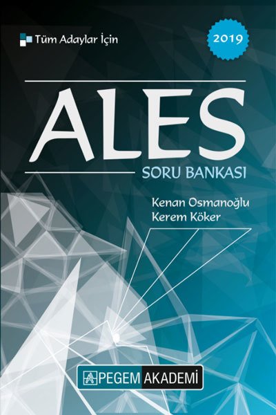 Pegem 2019 ALES Soru Bankası Tüm Adaylar İçin Pegem Akademi Yayınları