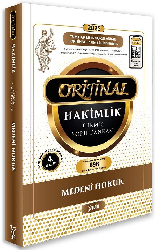 Yetki 2025 Hakimlik Kaymakamlık KPSS İcra Müdürlüğü Medeni Hukuk ORİJİNAL Çıkmış Soru Bankası Çözümlü 4. Baskı - Hakan Hasanoğulları Yetki Yayıncılık