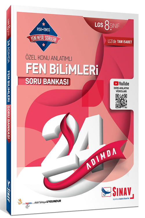 Sınav 8. Sınıf LGS Fen Bilimleri 24 Adımda Özel Konu Anlatımlı Soru Bankası Sınav Yayınları