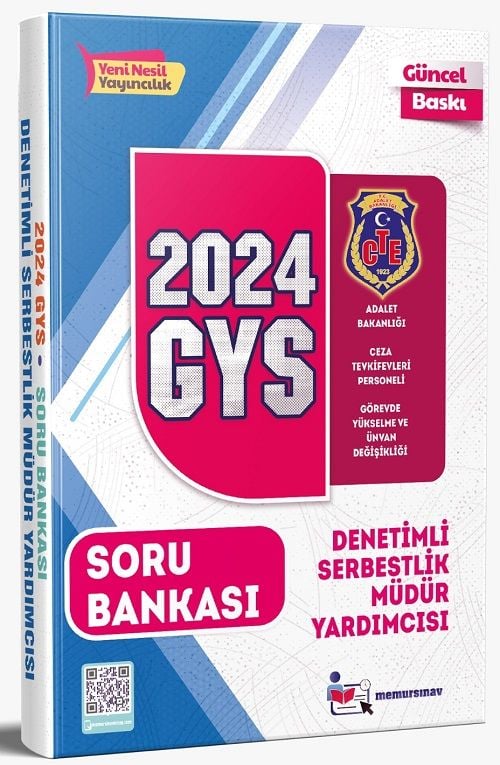 Memur Sınav 2024 GYS Ceza Tevkifevleri Denetimli Serbestlik Müdür Yardımcısı Sınavı Soru Bankası Görevde Yükselme Memur Sınav