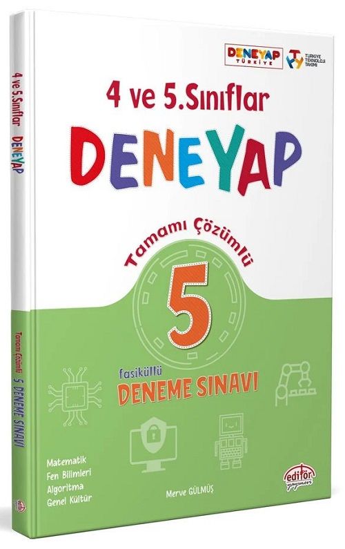 Editör 4. ve 5. Sınıf Tüm Dersler Deneyap 5 Fasiküllü Deneme Çözümlü Editör Yayınları