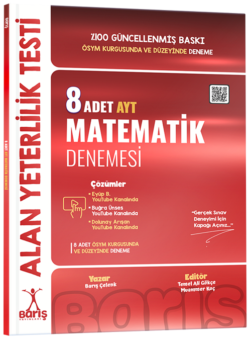 Barış YKS AYT Matematik 8 Deneme Çözümlü Barış Yayınları