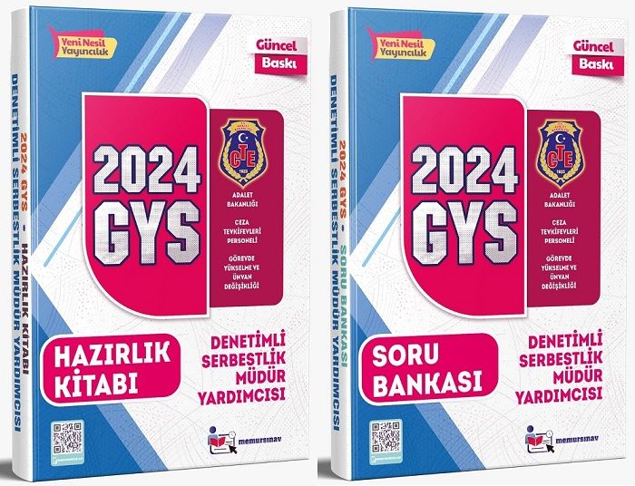 Memur Sınav 2024 GYS Ceza Tevkifevleri Denetimli Serbestlik Müdür Yardımcısı Sınavı Konu + Soru 2 li Set Görevde Yükselme Memur Sınav