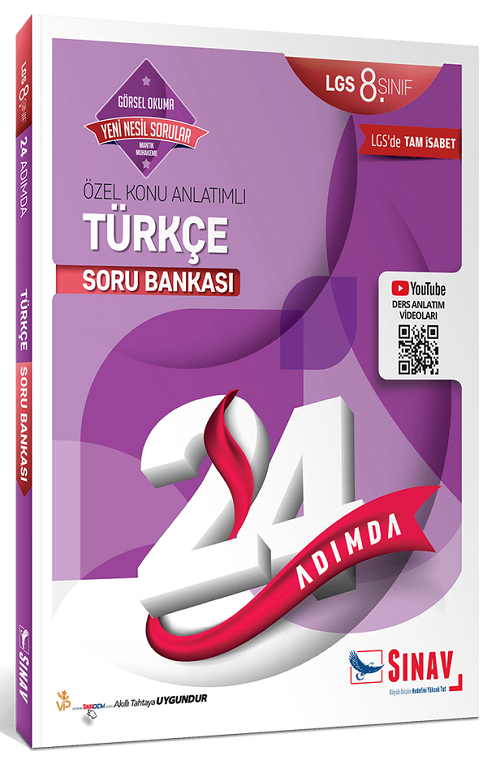 Sınav 8. Sınıf LGS 24 Adımda Türkçe Özel Konu Anlatımlı Soru Bankası Sınav Yayınları