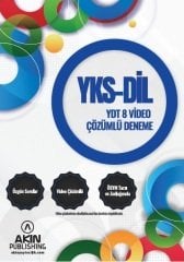 Akın Dil YKSDİL YDT 8 Deneme Video Çözümlü Akın Publishing