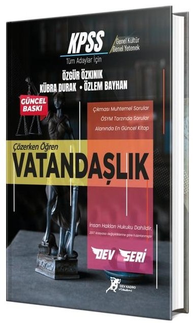 SÜPER FİYAT - Dev Kadro KPSS Vatandaşlık Çözerken Öğreten Soru Bankası - Özgür Özkınık Dev Kadro Akademi Yayınları