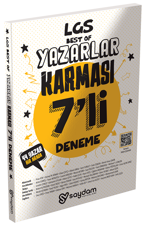 Saydam LGS Best Of Yazarlar Karması 7 li Deneme Video Çözümlü Saydam Yayınları