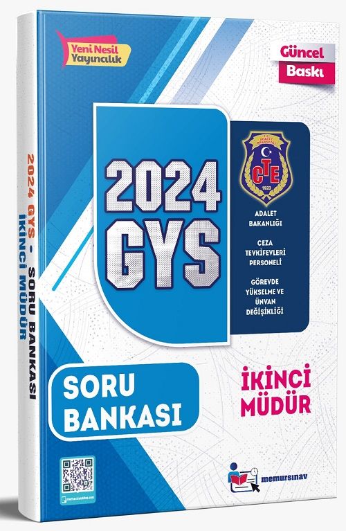 Memur Sınav 2024 GYS Ceza Tevkifevleri İkinci Müdür Soru Bankası Görevde Yükselme Memur Sınav