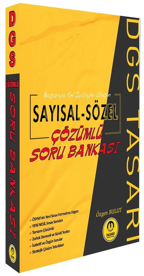 Tasarı DGS Soru Bankası Çözümlü Tek Kitap Tasarı Yayınları