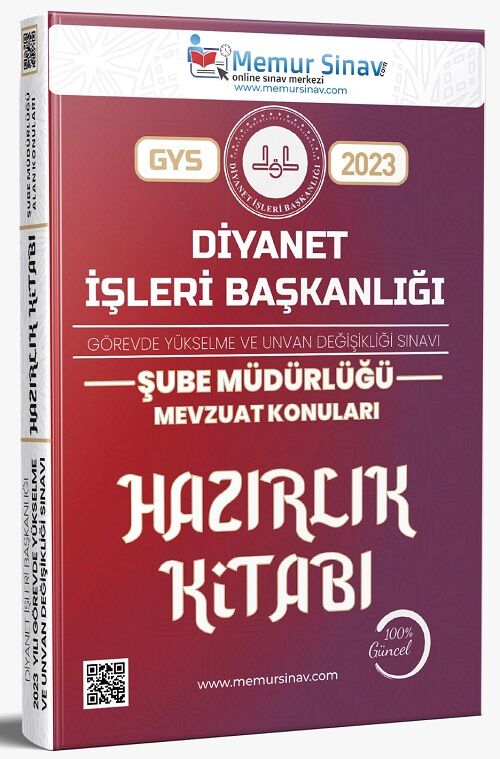 Memur Sınav 2023 DİB Diyanet İşleri Başkanlığı Şube Müdürlüğü Mevzuat Konuları Konu Anlatımlı Hazırlık Kitabı Görevde Yükselme Memur Sınav