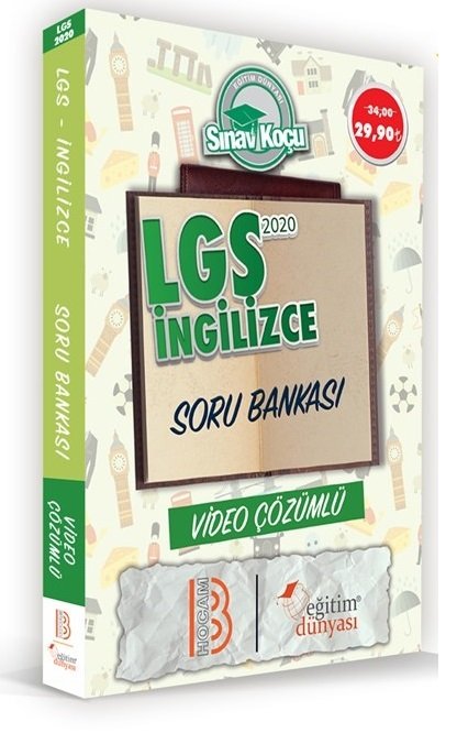 Eğitim Dünyası 8. Sınıf LGS İngilizce Sınav Koçu Soru Bankası Video Çözümlü Eğitim Dünyası Yayınları