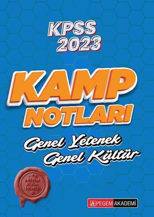 SÜPER FİYAT - Pegem 2023 KPSS Genel Yetenek Genel Kültür Kamp Ders Notları Pegem Akademi Yayınları