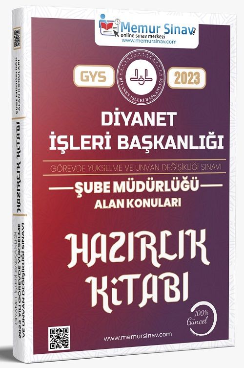 Memur Sınav 2023 DİB Diyanet İşleri Başkanlığı Şube Müdürlüğü Alan Konuları Konu Anlatımlı Hazırlık Kitabı Görevde Yükselme Memur Sınav