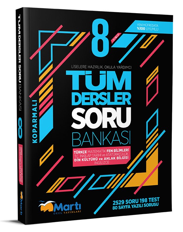 SÜPER FİYAT - Martı Okul 8. Sınıf Tüm Dersler Soru Bankası Martı Okul Yayınları