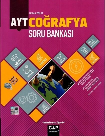 Çap Yayınları YKS AYT Coğrafya Soru Bankası Video Çözümlü Çap Yayınları