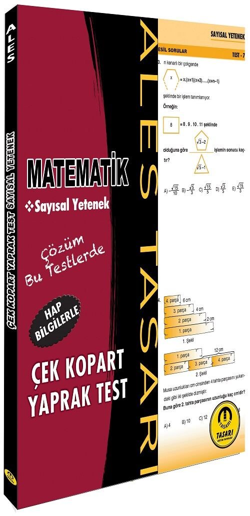 Tasarı ALES Matematik Sayısal Yetenek Yaprak Test Çek Kopart Tasarı Yayınları