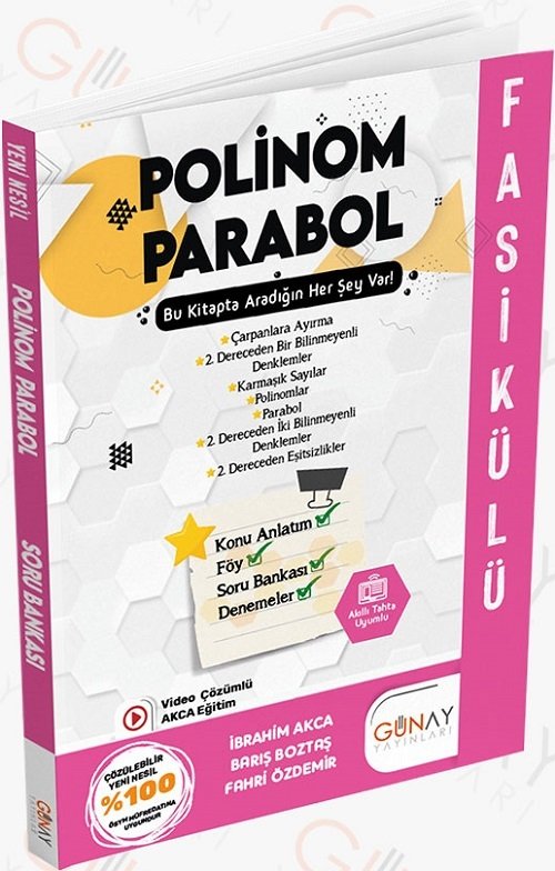 Günay YKS TYT AYT Matematik Polinom, Parabol Fasikülü Soru Bankası Günay Yayınları