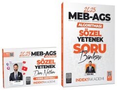 İndeks Akademi 2025 MEB-AGS Akademisi Sözel Yetenek Ders Notları + Soru Bankası 2 li Set - Berk Ekici İndeks Akademi Yayıncılık