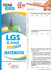 Eğitim Dünyası 8. Sınıf LGS Matematik Yaprak Test Çek Kopar Eğitim Dünyası Yayınları