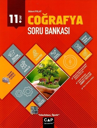 Çap Yayınları 11. Sınıf Coğrafya Soru Bankası Anadolu Lisesi Video Çözümlü Çap Yayınları