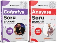 SÜPER FİYAT - Uzman Kariyer KPSS Coğrafya + Anayasa Vatandaşlık Baba Zümre Soru 2 li Set Uzman Kariyer Yayınları