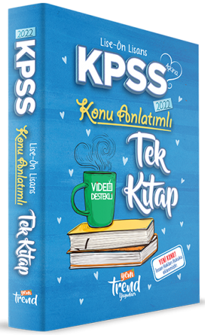 Yeni Trend 2022 KPSS Lise Ön Lisans Konu Anlatımı Tek Kitap Yeni Trend Yayınları