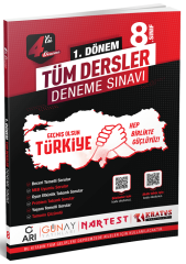 Günay 8. Sınıf Tüm Dersler 1. Dönem 4 lü Deneme Seti Günay Yayınları