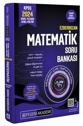 SÜPER FİYAT - Pegem 2024 KPSS Matematik Ezberbozan Soru Bankası Video Çözümlü Pegem Akademi Yayınları