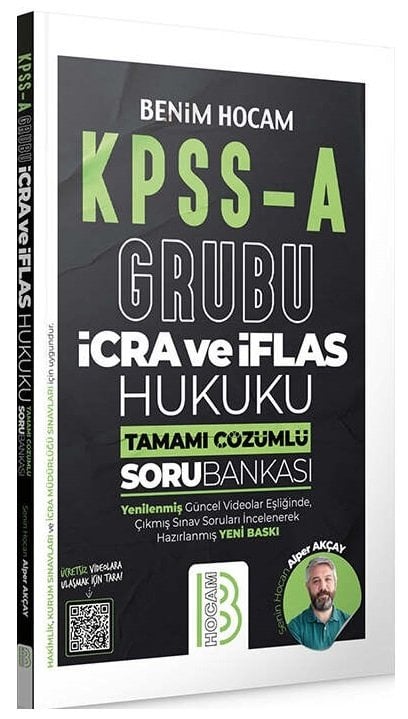 Benim Hocam KPSS A Grubu İcra İflas Hukuku Soru Bankası Çözümlü - Alper Akçay Benim Hocam Yayınları