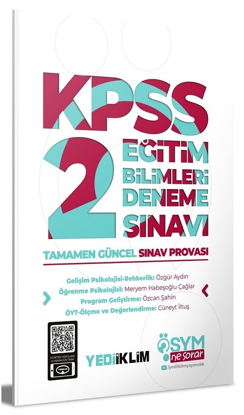 Yediiklim 2021 KPSS Eğitim Bilimleri ÖSYM Ne Sorar 2 Deneme Çözümlü Yediiklim Yayınları