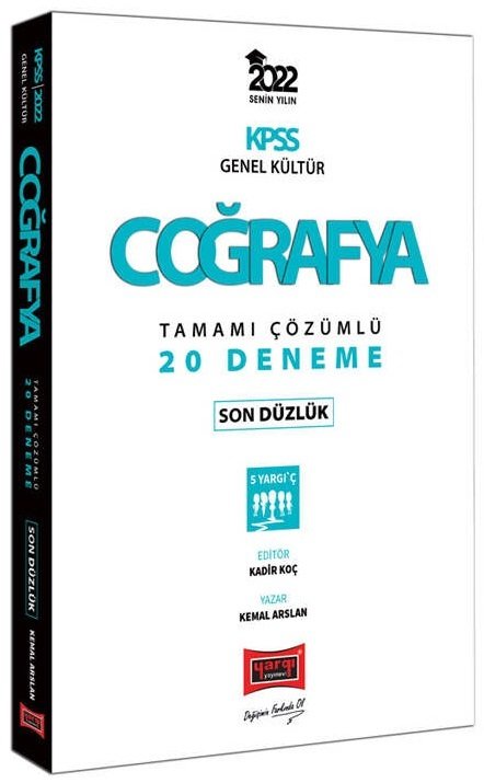 Yargı 2022 KPSS Coğrafya Son Düzlük 20 Deneme Çözümlü - Kemal Arslan Yargı Yayınları