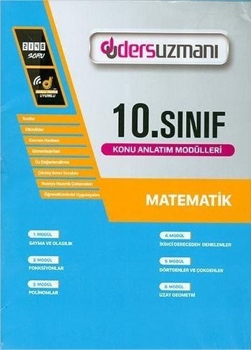 Ders Uzmanı 10. Sınıf Matematik Konu Anlatım Modülleri Ders Uzmanı Yayınları