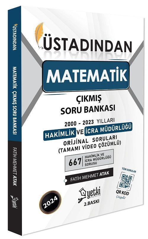 Yetki 2024 Hakimlik Matematik Üstadından Çıkmış Soru Bankası Çözümlü - Fatih Mehmet Atak Yetki Yayıncılık