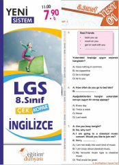 Eğitim Dünyası 8. Sınıf LGS TC İngilizce Yaprak Test Çek Kopar Eğitim Dünyası Yayınları