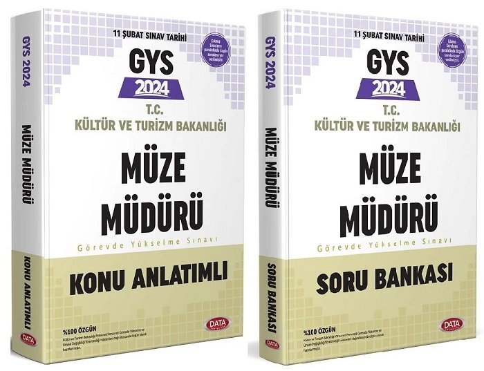 Data 2024 GYS Kültür ve Turizm Bakanlığı Müze Müdürlüğü Konu + Soru 2 li Set Görevde Yükselme Data Yayınları