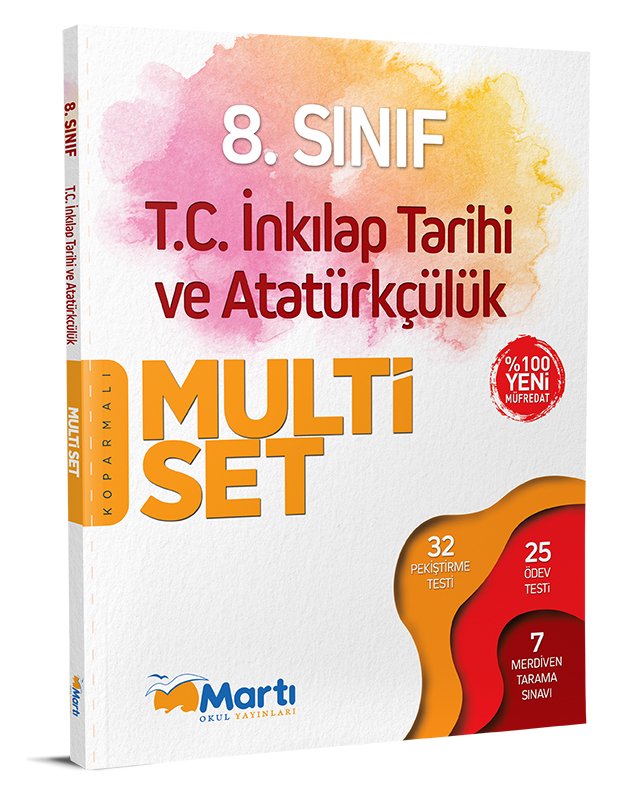 SÜPER FİYAT - Martı Okul 8. Sınıf İnkilap Tarihi ve Atatürkçülük Multi Set Soru Bankası Martı Okul Yayınları