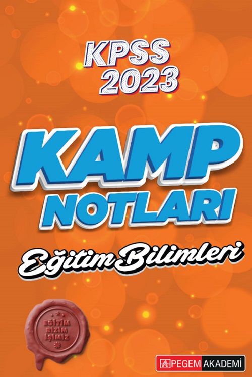 SÜPER FİYAT - Pegem 2023 KPSS Eğitim Bilimleri Kamp Ders Notları Pegem Akademi Yayınları