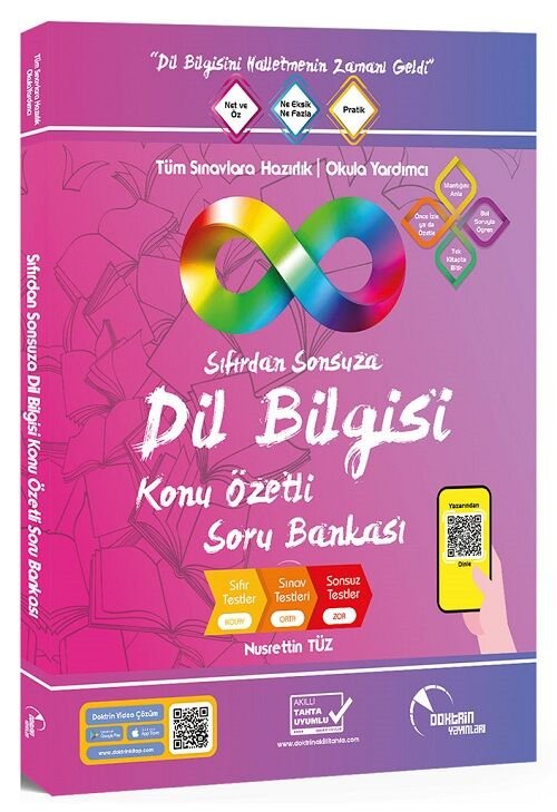 Doktrin YKS TYT AYT KPSS Sıfırdan Sonsuza Dil Bilgisi Konu Özetli Soru Bankası - Nusrettin Tüz Doktrin Yayınları