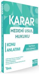 Temsil 2024 KARAR Adli İdari Hakimlik Medeni Usul Hukuku Konu Anlatımı 3. Baskı - Sertkan Erdurmaz Temsil Yayınları