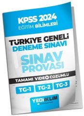 Yediiklim 2024 KPSS Eğitim Bilimleri Türkiye Geneli Sınav Provası Deneme (1-2-3) Video Çözümlü Yediiklim Yayınları