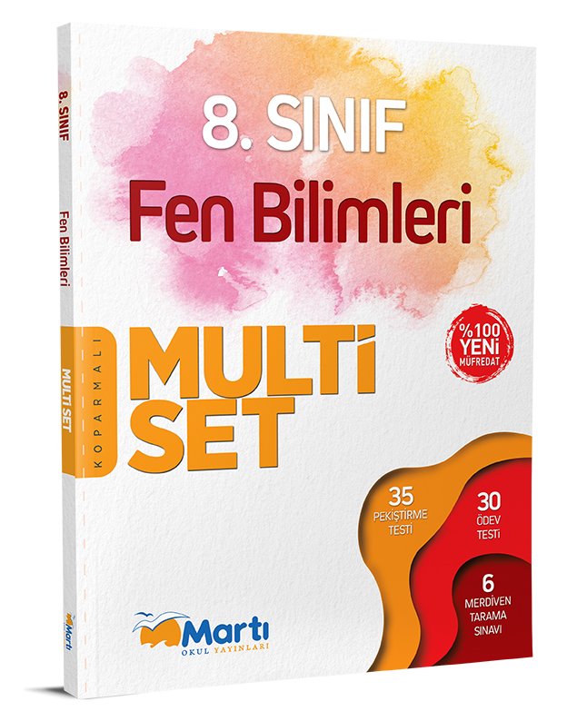 SÜPER FİYAT - Martı Okul 8. Sınıf Fen Bilimleri Multi Set Soru Bankası Martı Okul Yayınları