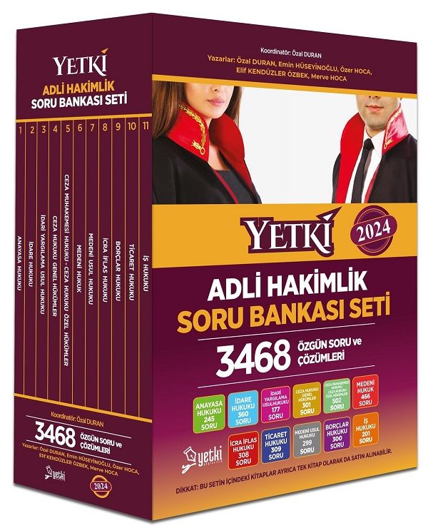 Yetki 2024 Adli Hakimlik Soru Bankası Seti Yetki Yayıncılık