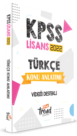 Yeni Trend 2022 KPSS Türkçe Lisans Konu Anlatımı Video Destekli Yeni Trend Yayınları