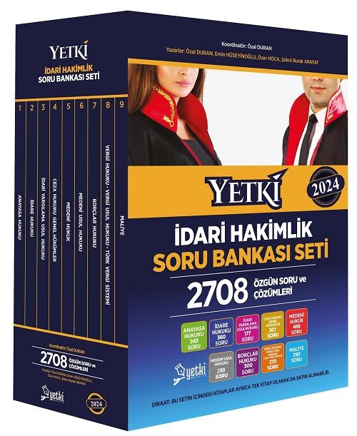 Yetki 2024 İdari Hakimlik Soru Bankası Seti Yetki Yayıncılık