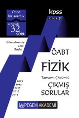 Pegem 2018 ÖABT Fizik Çıkmış Sorular Çözümlü Pegem Akademi Yayınları