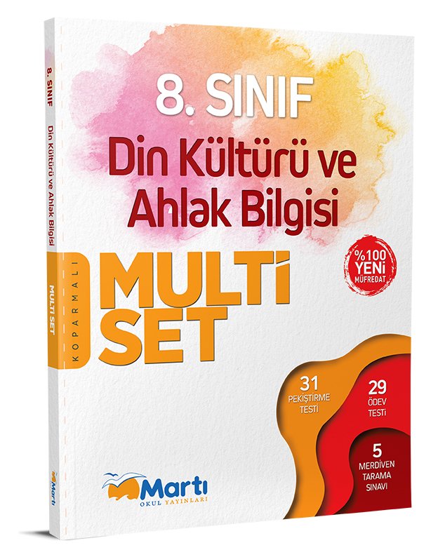 SÜPER FİYAT - Martı Okul 8. Sınıf Din Kültürü ve Ahlak Bilgisi Multi Set Soru Bankası Martı Okul Yayınları