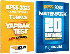 SÜPER FİYAT - Yediiklim 2023 KPSS Türkçe Yaprak Test + Matematik 20 Deneme 2 li Set Yediiklim Yayınları